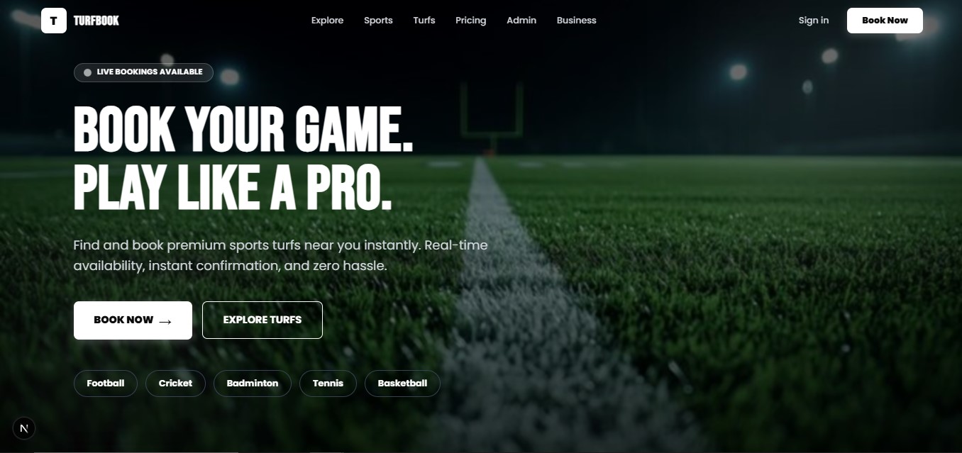 TURF BOOKING PLATFORM